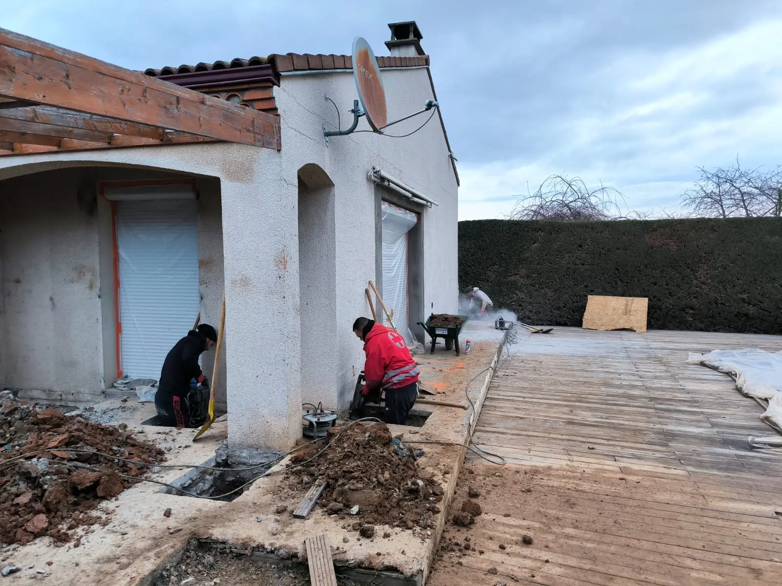 L'équipe SV2B en intervention sur un chantier de reprise en sous-œuvre
