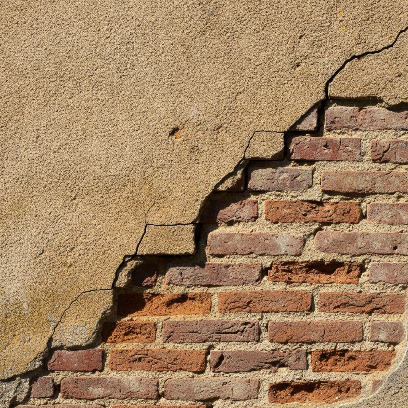 Fissure en escalier sur un mur
